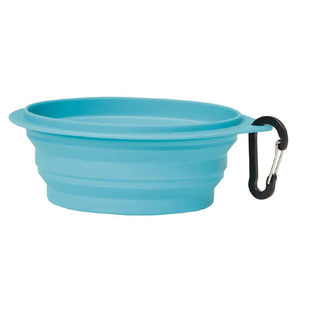 Fold up outlet dog bowl