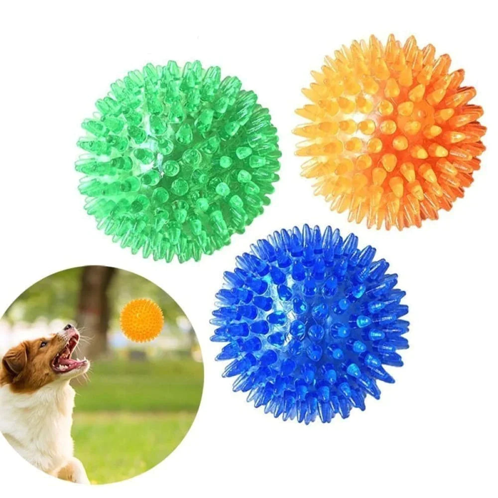Spiky squeaky dog ball shop
